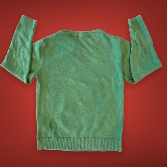 ‘TREE Rex’ Green Crew Neck Christmas Sweater Size 6-8Y Unisex - Picture 2 of 2